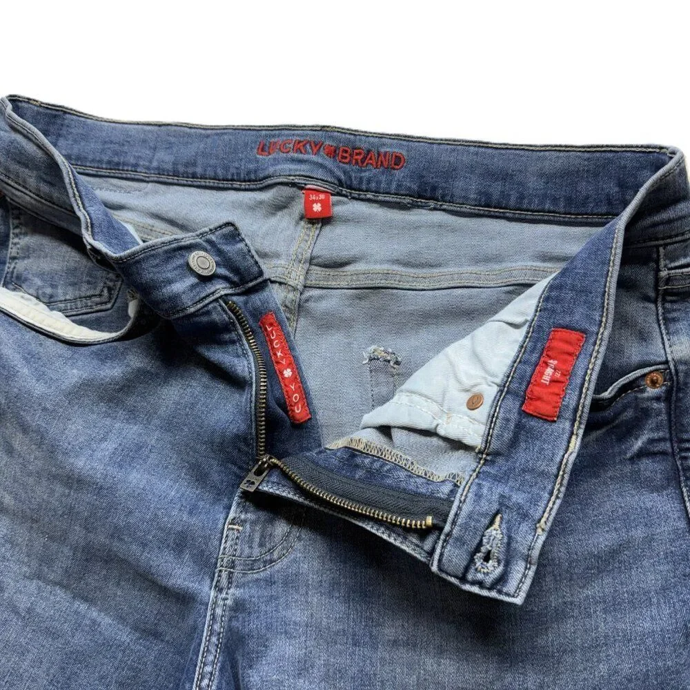 Lucky Brand Men’s Jeans 34x30 – Medium Wash Denim – Classic Straight Fit